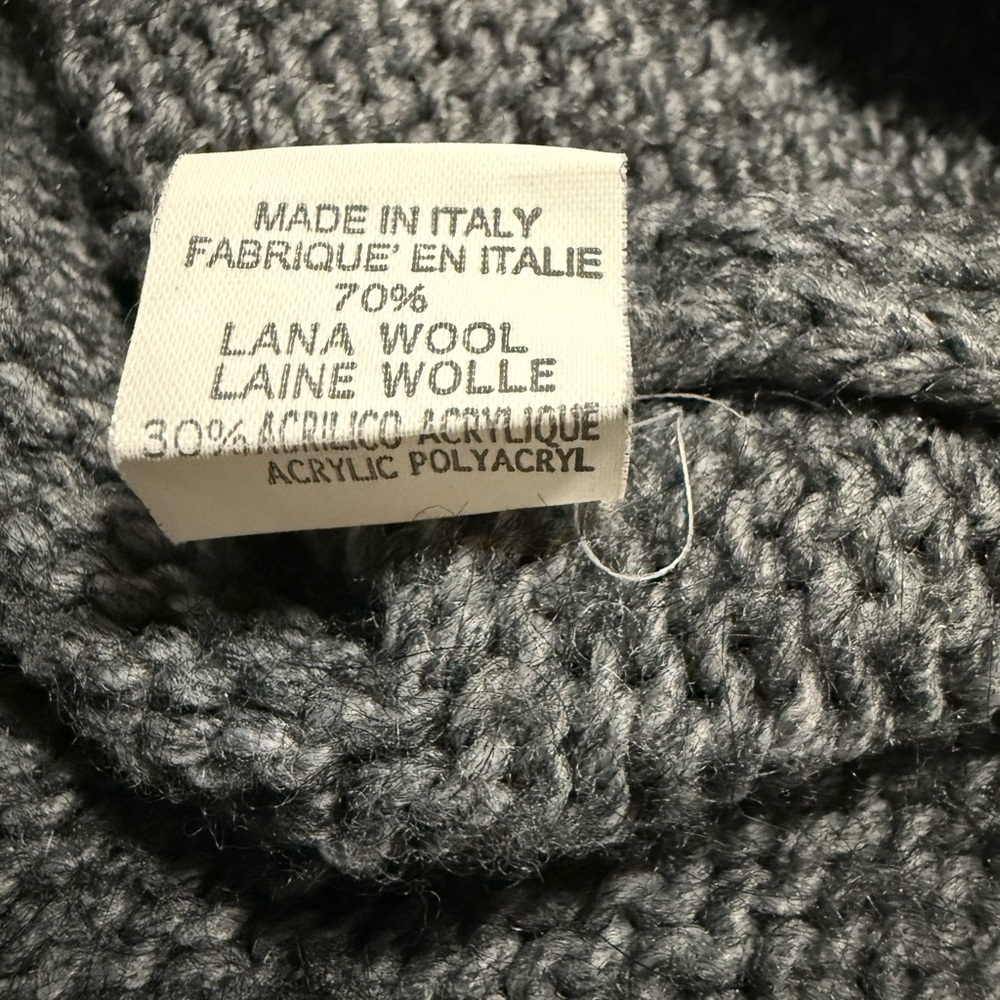 Brandy Melville Sweater Women’s High-low Knit Gray One Size - Picture 3 of 5